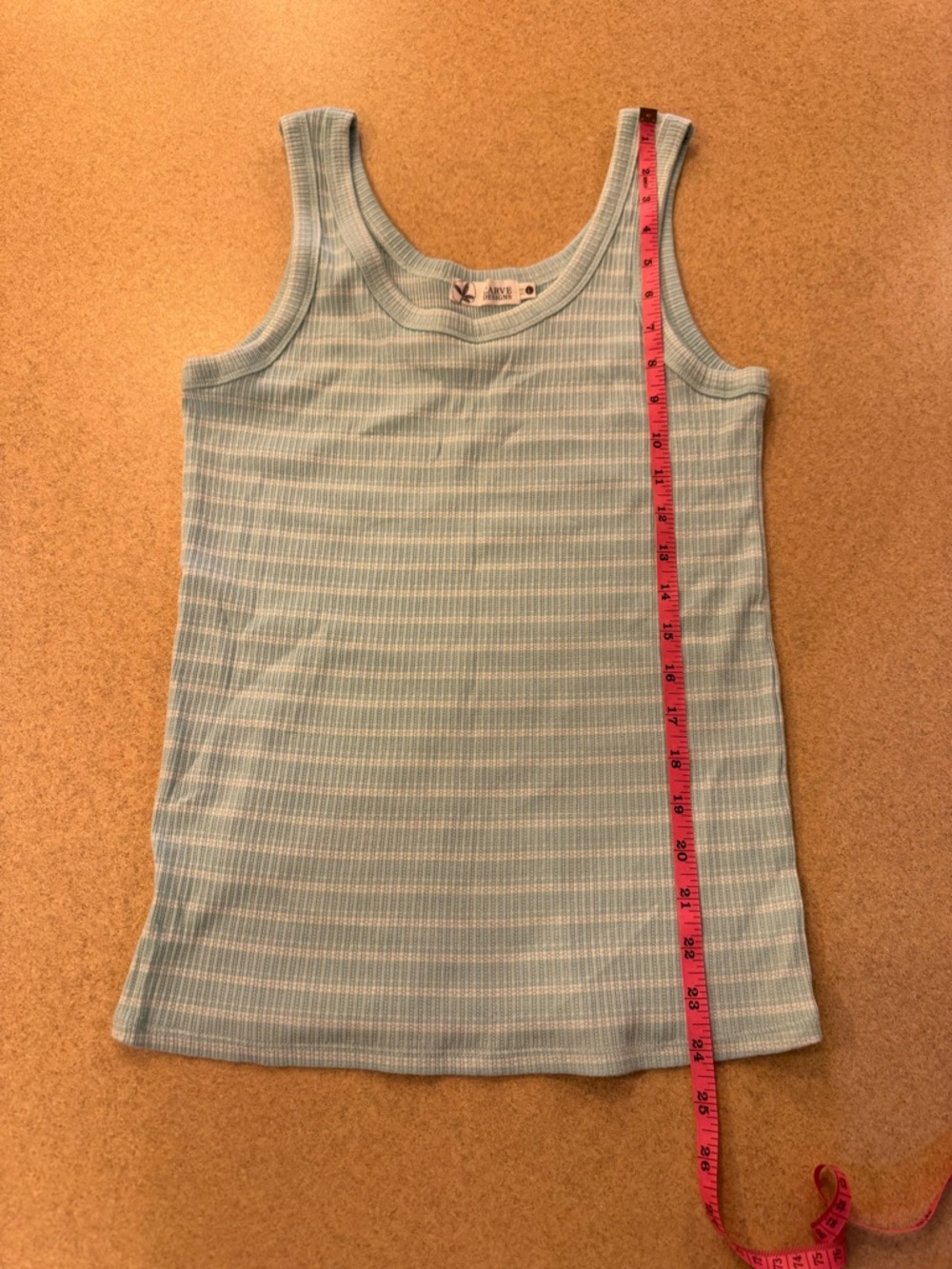 Carve Designs Mint Ribbed Tank Top - Picture 2 of 3
